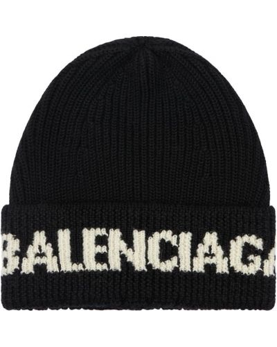 Vlnená čiapka Balenciaga čierna