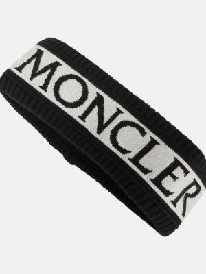 Pamučna vunena kapa Moncler crna