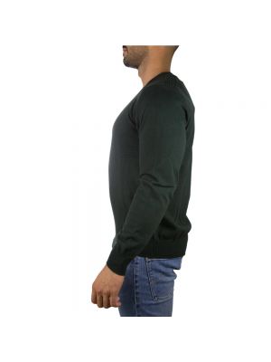 Dzianinowy sweter z okrągłym dekoltem Peuterey zielony