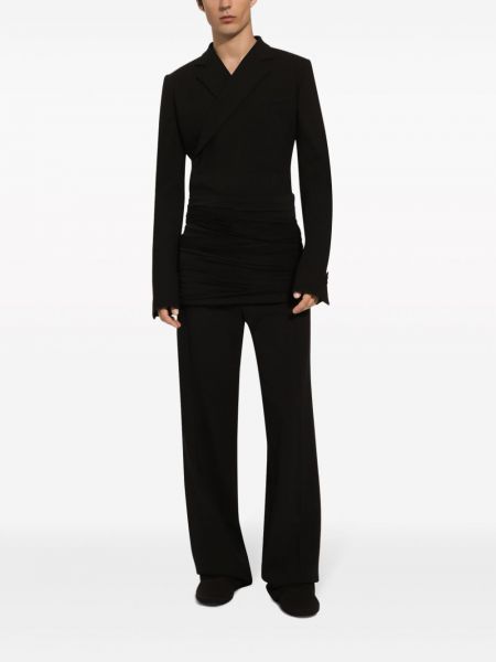 Rovné kalhoty Dolce & Gabbana černé