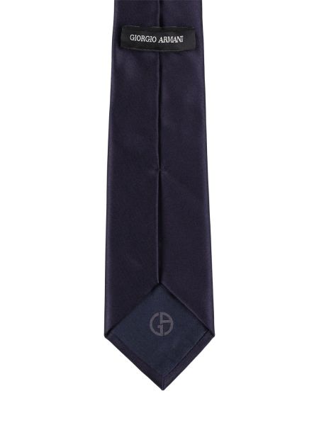 Жакардова копринена вратовръзка Giorgio Armani синьо
