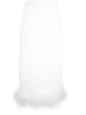 Suknja pencil sa perjem Miu Miu bijela