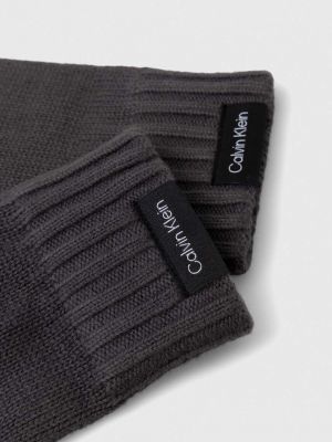 Rękawiczki Calvin Klein szare