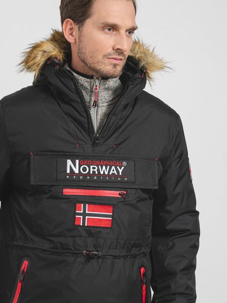Куртка с капюшоном Geographical Norway черная