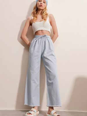 Relaxed панталон Trend Alaçatı Stili синьо