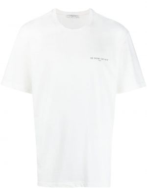 Bavlnené tričko s potlačou Ih Nom Uh Nit biela