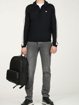 Черный пуловер Emporio Armani