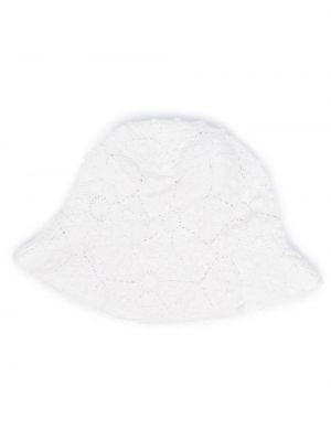 Bavlněný klobouk Comme Des Garçons bílý