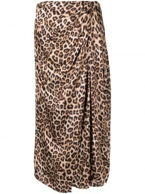 Suknja s printom s leopard uzorkom s draperijom Twinset