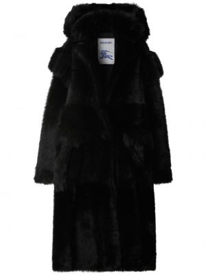 Kapucnis kabát Burberry fekete