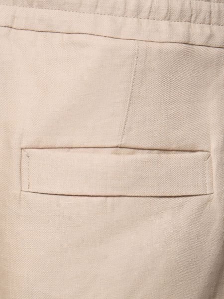 Lniane spodnie Zegna białe