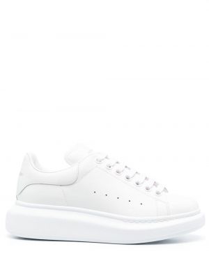 Blonder lær snøring sneakers Alexander Mcqueen hvit