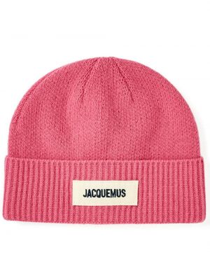 Вълнена шапка от мерино вълна Jacquemus розово