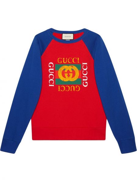 Jersey bomull sweatshirt Gucci rød