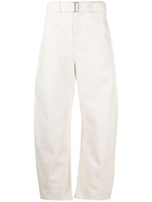 Pantaloni cu croială lejeră Lemaire alb