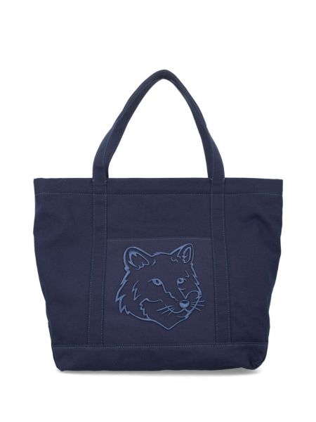 Τσάντα shopper Maison Kitsuné μπλε
