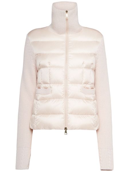 Dun cardigan i uld Moncler pink