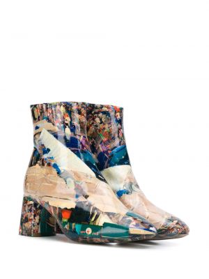 Ankle boots z nadrukiem Comme Des Garcons niebieskie