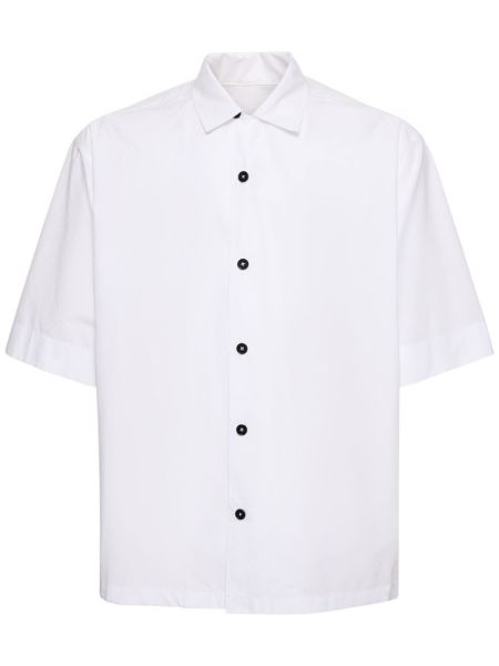 Camisa de algodón manga corta Jil Sander blanco