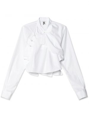 Asimetriška medvilninė marškiniai Noir Kei Ninomiya balta
