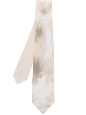 Вратовръзка с принт с абстрактен десен Yohji Yamamoto бяло