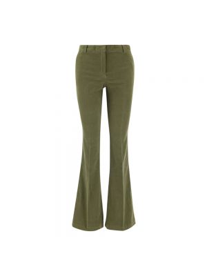 Szerokie spodnie z wysoką talią Ql2 Quelledue zielone