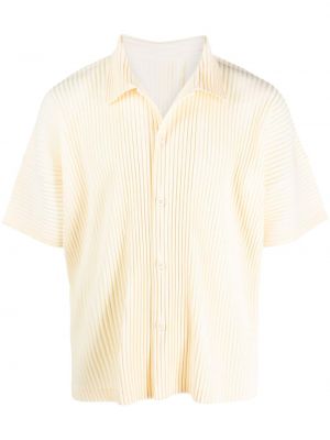 Žlutá plisovaná košile Homme Plissé Issey Miyake