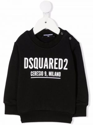 Trykt sweatshirt for jenter Dsquared2 Kids svart