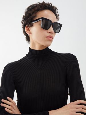 Очки солнцезащитные чанки Céline Eyewear черные