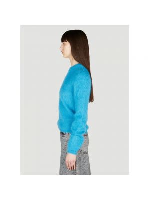 Jersey de tela jersey de cuello redondo de lana mohair Marni azul