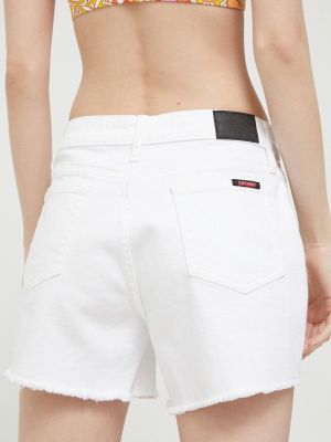 Однотонні джинсові шорти Superdry білі