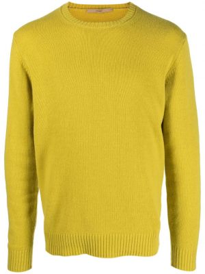 Πλεκτός πουλόβερ με στρογγυλή λαιμόκοψη Nuur κίτρινο