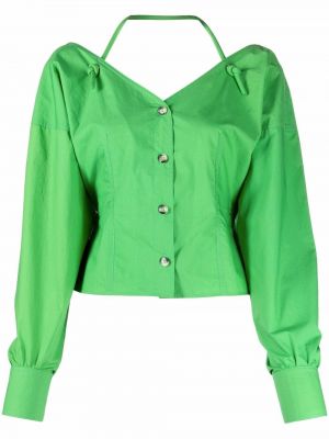 Bavlnená košeľa Nanushka zelená