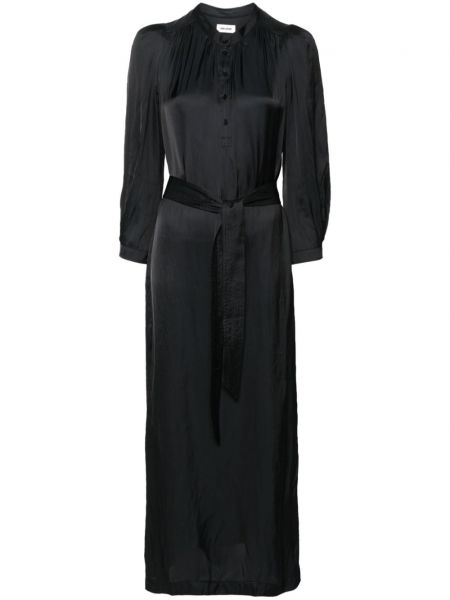 Saténové dlouhé šaty Zadig&voltaire čierna
