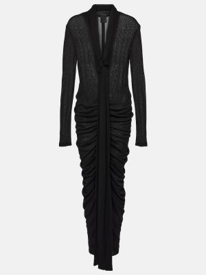 Μάξι φόρεμα από ζέρσεϋ Givenchy μαύρο