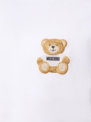 Jersey pamut hímzett póló Moschino fehér