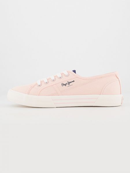 Кроссовки на шнуровке Pepe Jeans London розовые