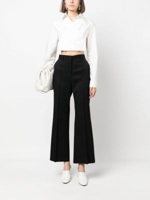 Vlněné kalhoty Lanvin černé