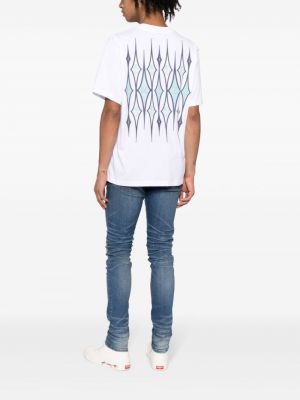 Argyle t-shirt aus baumwoll mit print Amiri weiß