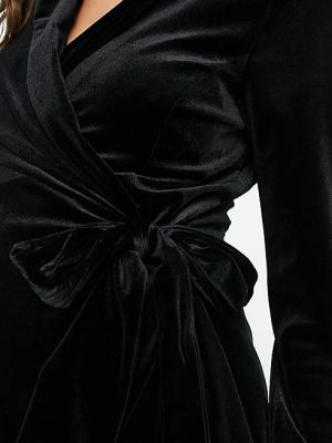 Бархатный костюмный пиджак Asos черный