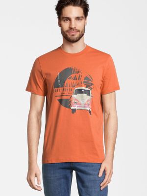 T-shirt à motif mélangé Course orange