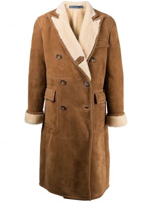 Пальто из овчины двубортное Polo Ralph Lauren