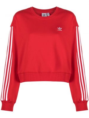 Triibuline dressipluus Adidas punane