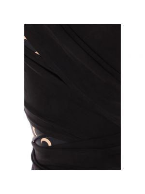 Mini vestido de viscosa con estampado Marine Serre negro