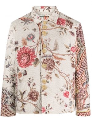 Bombažna jakna s cvetličnim vzorcem s potiskom By Walid