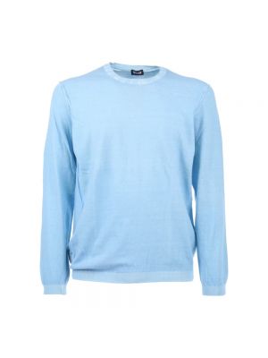 Dzianinowy sweter z okrągłym dekoltem Blauer niebieski