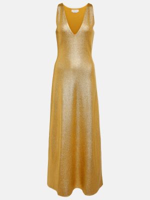 Μάλλινη μίντι φόρεμα Gabriela Hearst χρυσό