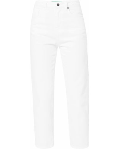 Priliehavé džínsy s rovným strihom United Colors Of Benetton biela