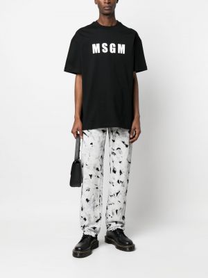 T-shirt à imprimé Msgm noir