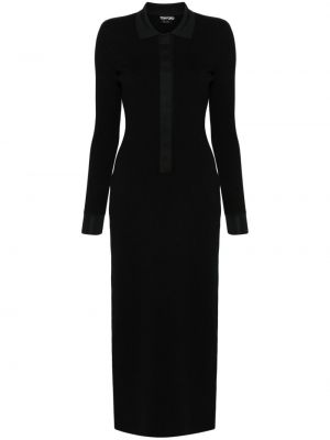 Dzianinowa sukienka długa Tom Ford czarna